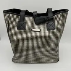 【美品】ラルフローレン トートバッグ 肩掛け 千鳥柄 PVC レザー A4収納