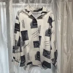 FLYMTONE 英字プリント 長袖シャツ