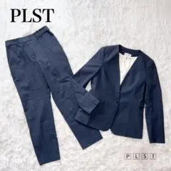 ✨極美品✨洗える❗️プラステ　パンツスーツ　ノーカラー　リネン混　夏用　S