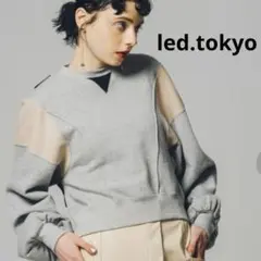 led.tokyo　バックオープンバイカラースウェット　М