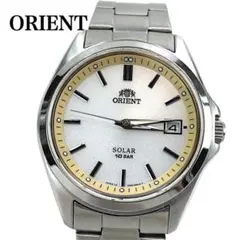 【美品ソーラー】ORIENT 腕時計　10気圧防水　デイト シルバー希少のサムネイル
