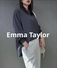 【Emma Taylor】リピーター続出バックジップロングスリ ーブTブラウス✨