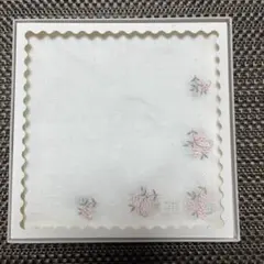 WAKO 花柄刺繍 ハンカチ 約37センチ