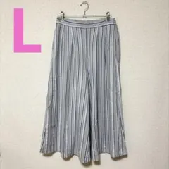 Honeys ガウチョパンツ グレー L オフィスカジュアル