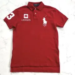 美品✨ラルフローレン ビッグポニー ポロシャツカナダ国旗y2k swag 