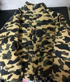 き*う様 ア ベイシング エイプ 1stサル迷彩柄 スノボジャケット 黄色 L 