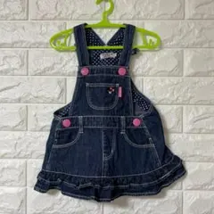 DOUBLE.B ダブルビー ミキハウス デニム ジャンパースカート 70-80