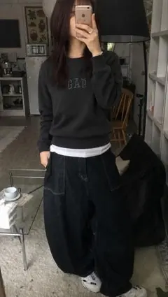 ギャップ　GAP スウェット　トレーナー　ブラック　old gapのサムネイル