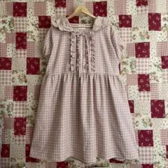 ピンクハウスちゃん様　専用　ワンピース　微起毛　フードピンクチェック