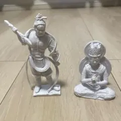 仏像フィギュア　和の心　弍　大日如来像　執金剛神立像　2体セット　石膏風タイプ
