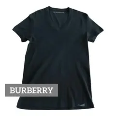 BURBERRY ブラック Vネック TシャツLサイズ