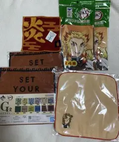 鬼滅の刃　煉獄杏寿郎　今治タオル　ハンカチ　ジャンプショップ　一番くじ