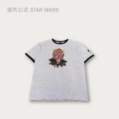 海外限定 スターウォーズ ダースベーダー リンガーTシャツ 美品 L 映画 希少