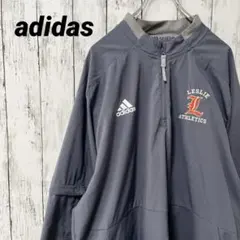C2697 adidas ナイロンジャケット グレイ アメリカ古着 スポーツ