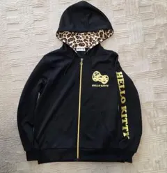 未使用 hello kitty ジャージフルジップパーカー　ヒョウ柄キティ Mのサムネイル