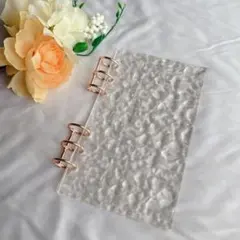 アクリルバインダー A6　バインダー貯金　水流　ピンクゴールド　saving