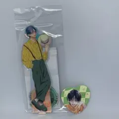 春の嵐とモンスター 天峰栢 オーロラアクリルスタンド ハート型キャラバッジ