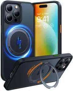 iPhone 15 Pro 用 ケース 縦横両対応 リング マグネット搭載