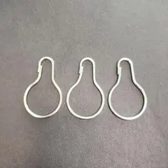 未使用品　小　ドロップ型キーホルダー　ダルマピン　ひょうたんピン小3個セット