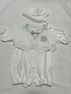 セレモニードレス 男の子 お宮参り 退院 ドレス ベスト 帽子 3点セット