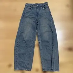 GU デニムパンツ ワイドシルエット Sサイズ