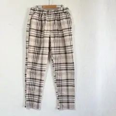 【AZUL by moussy】チェック テーパードパンツ イージーパンツ Mのサムネイル