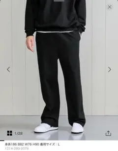 H BEAUTY&YOUTH ヘビーハイブリッドコットン イージーパンツ