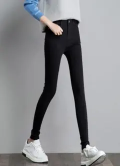 スキニーデニムパンツ 黒 S-3XL未使用