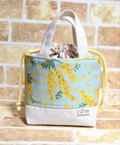 いっちさん専用 ミモザ柄ミニ巾着バッグ