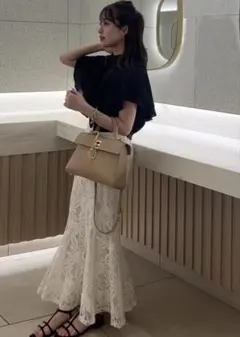 GRL 花柄レースマーメイドスカート[nh54] Sサイズ