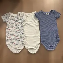 プチバトー ボディスーツ 3点セット 6m 67cm