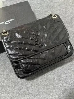 YSL 黒ショルダーバッグ 約30cm*20cm*9cm - メルカリ