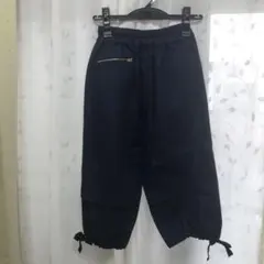 お値下げ　ハンドメイド　デニムハーフパンツ ダークブルー