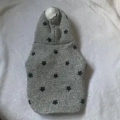 ドッグウェア【moncheriモンシェリ ／ ポンポン付き星柄フードパーカー】M