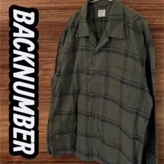BACKNUMBER　チェック柄長袖シャツ　トップス　メンズ　XL　グリーン