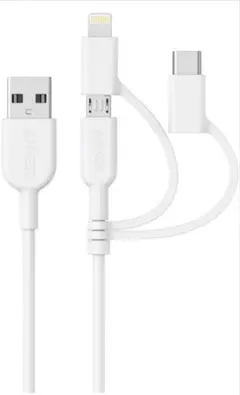 Anker USBケーブル 3in1 ホワイト 約0.9メートル
