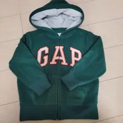 GAP Kids フリースパーカー XS 緑
