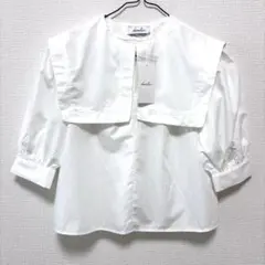 dazzlin ストライプセーラーブラウス
