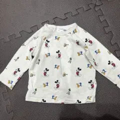 H&M ミッキーマウス 長袖Tシャツ　ロンT 6-9 約70