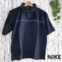 NIKE ゴルフ ポロシャツ ブラック シースルー素材 メンズ 吸汗速乾 軽量