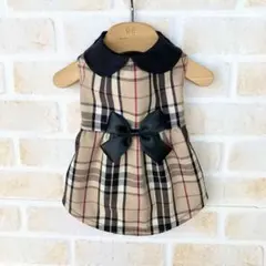 犬服　ハンドメイド　タータンチェック⑦