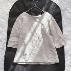 ツモリチサト　トップス　五分袖　アンゴラ50　ウール40 アイボリー M