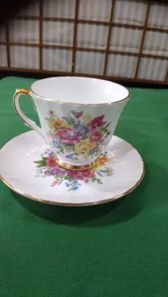 花柄、カップ、ソーサー 6客