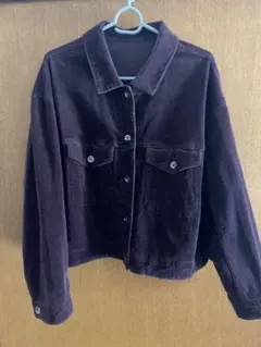 UNIQLO ダークパープル コーデュロイジャケット クロップ XL