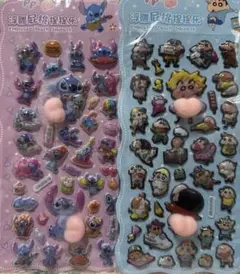 スティッチ.クレヨンしんちゃんシール2枚セット