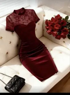 チャイナドレス風ミニワンピース