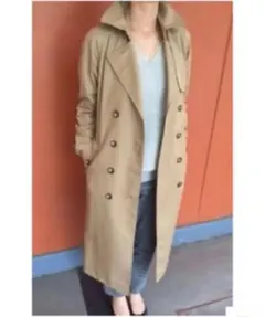 グリーンレーベルリラクシング　ロングトレンチコート　ベージュ