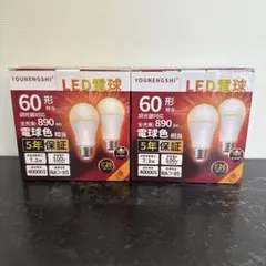 YOUNENGSHI 調光器対応LED電球 60形　E26電球色3個セット