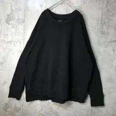 B707古着　トレーナー　スウェット　黒　無地　90s Y2K