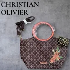 【新品】CHRISTIAN OLIVIER 2WAYショルダーバッグ 花柄刺繍のサムネイル